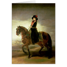Equestrian portrait of Queen Maria Luisa Greeting Cards