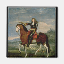 Equestrian Portrait Refrigerator Magnet