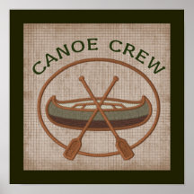 Équipage de canoë affiches