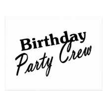Équipage de fête d'anniversaire carte postale