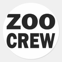 ÉQUIPAGE DE ZOO AUTOCOLLANTS RONDS
