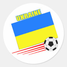 Équipe de football ukrainienne adhésif rond