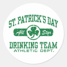 Équipe potable du jour de St Patrick Adhésif