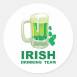 Équipe potable irlandaise adhésif rond