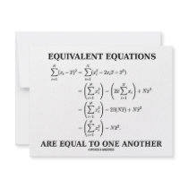 Equivalent Equations Are Equal To One Another