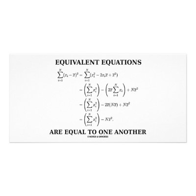 Equivalent Equations Are Equal To One Another by wordsunwords