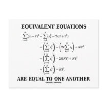 Equivalent Equations Are Equal To One Another