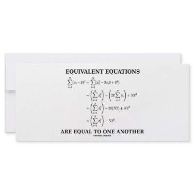 Equivalent Equations Are Equal To One Another by wordsunwords