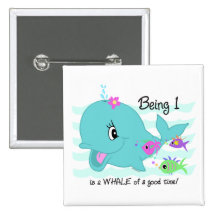 Ęr anniversaire de baleine badges