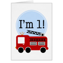 ęr Camion de pompiers d'anniversaire cartes