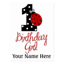 ęr Fille d'anniversaire - Madame Bug - 1 - coccine Cartes Postales