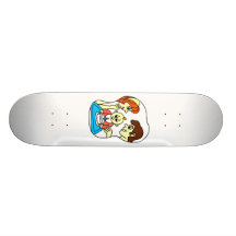 Ęr graphique d'anniversaire de bébé avec la famill skateboards customisés