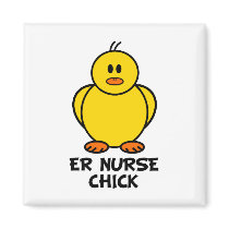 ER Nurse Chick Refrigerator Magnets