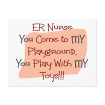 ER Nurse COME TO MY PLAYGROUND MY TOYS Postcards