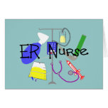 ER Nurse Medical Equipment Design Greeting Cards