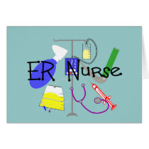 ER Nurse Medical Equipment Design Greeting Cards