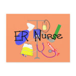 ER Nurse Medical Equipment Design Postcards