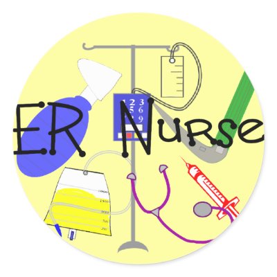 ER Nurse Medical Equipment Design Stickers by gailg1957