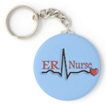ER Nurse QRS Design Key Chain