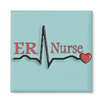 ER Nurse QRS Design Refrigerator Magnet