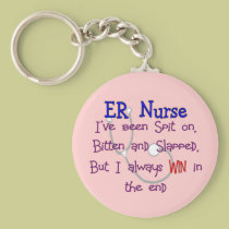 ER Nurse "SPIT ON BITTEN  and SLAPPED" keychains