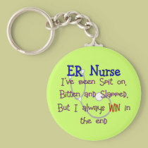 ER Nurse "SPIT ON BITTEN  and SLAPPED" keychains