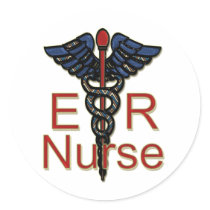 ER Nurse Round Sticker