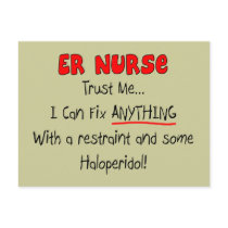 ER Nurse "Trust Me" Funny T-Shirts & Gifts Post Cards