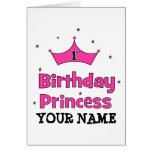ęr Princesse d'anniversaire !  avec la couronne ro Carte De Vœux