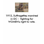 ERA  t-shirt, Suffragettes marched in DC