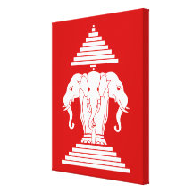 Erawan Lao / Laos Flag Canvas Print