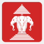 Erawan Lao / Laos Flag Square Sticker
