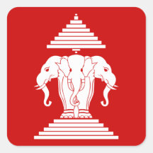 Erawan Lao / Laos Flag Square Sticker