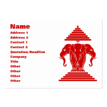 Erawan Three Headed Elephant Lao / Laos Flag Business Card