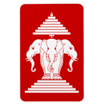 Erawan trois a dirigé le Laotien d'éléphant/drapea Magnets