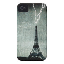 ?ère grève - la foudre frappe Tour Eiffel 1902 Coques iPhone 4 Case-Mate