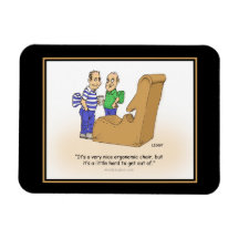Ergonomic Chair Cartoon Premium Flexi Magnet