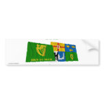Erin Go Bragh and Four-Province Waving Flags Bumper Sticker