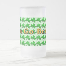 Erin Go Bragh Frosted Glass Mug