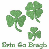Erin Go Bragh with Shamrocks Irish Hoodie