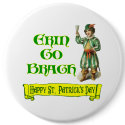 Erin Go Braugh Happy St. Patrick's Day Saying buttons