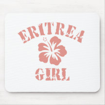 Eritrea Pink Girl Mouse Pad