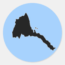ERITREA ROUND STICKER
