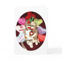 Ernie the Sock Monkey Love Valentine's Day Card