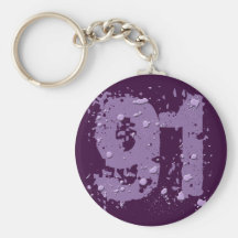 ERODED AND PAINT SPLATTER NUMBER 91 KEY CHAINS