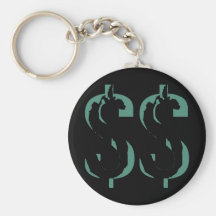 Eroded Dollar Signs Keychains