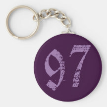 Eroded Number 97 Keychains