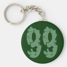 Eroded Number 99 Key Chains