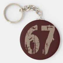Eroded Style Number 67 Keychain