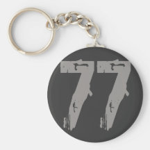 Eroded Style Number 77 Key Chain
